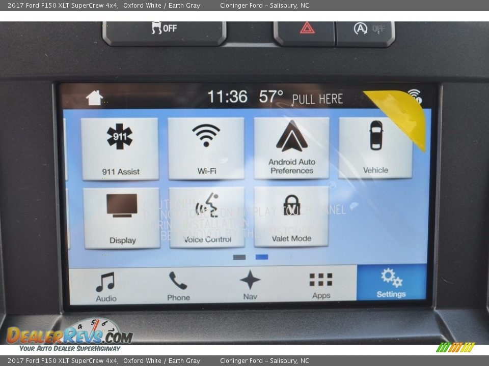 2017 Ford F150 XLT SuperCrew 4x4 Oxford White / Earth Gray Photo #13