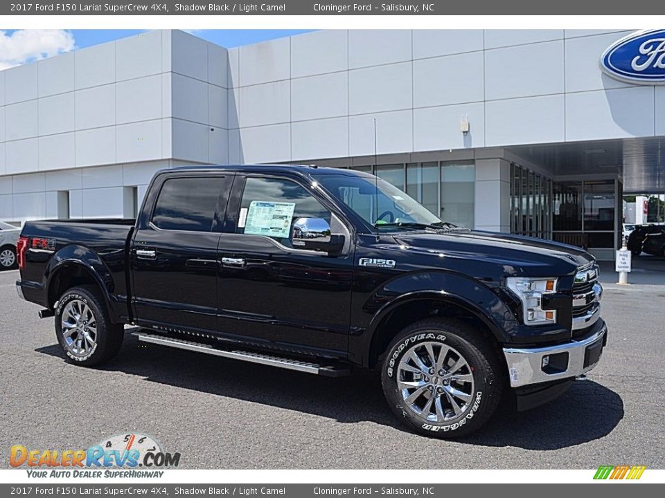2017 Ford F150 Lariat SuperCrew 4X4 Shadow Black / Light Camel Photo #1