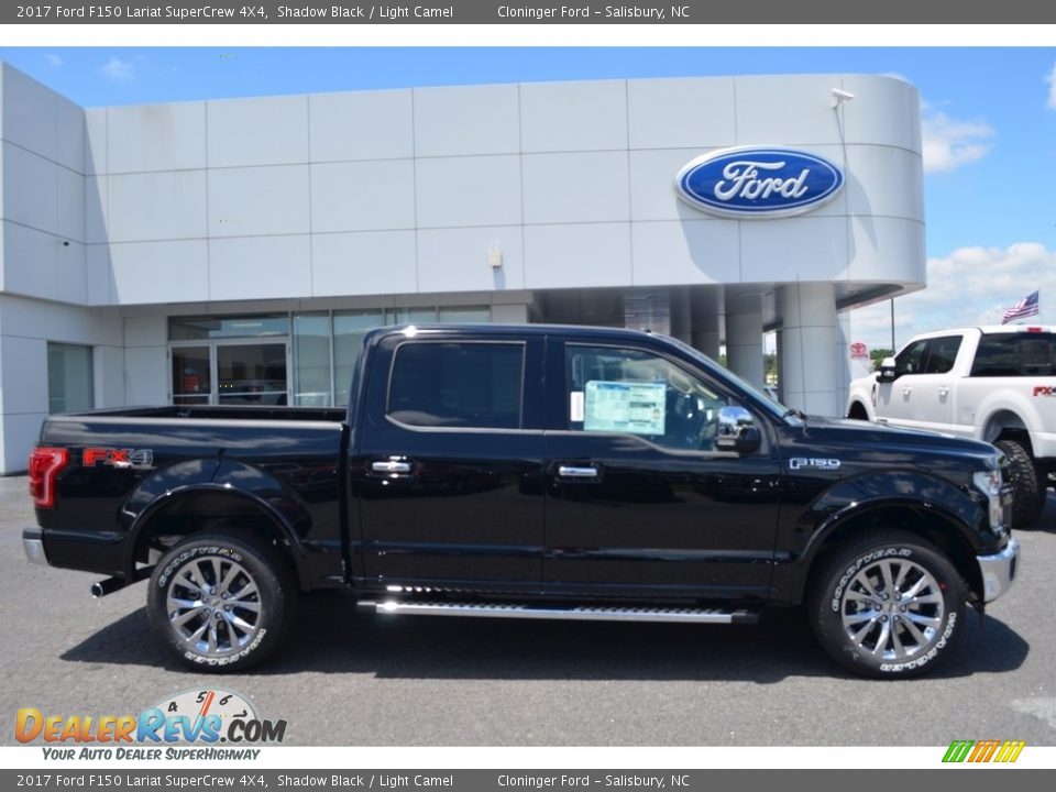 2017 Ford F150 Lariat SuperCrew 4X4 Shadow Black / Light Camel Photo #2