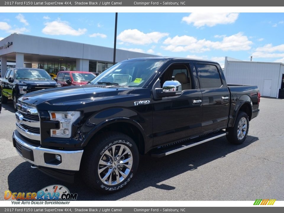 2017 Ford F150 Lariat SuperCrew 4X4 Shadow Black / Light Camel Photo #3