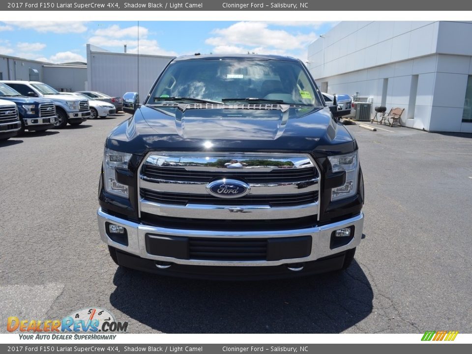 2017 Ford F150 Lariat SuperCrew 4X4 Shadow Black / Light Camel Photo #4