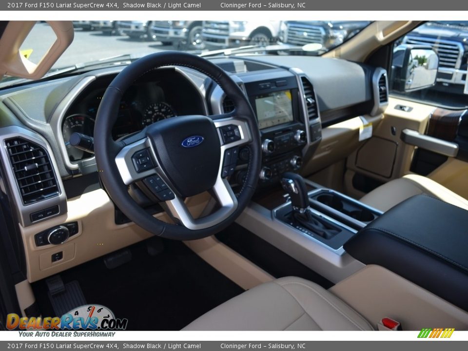 2017 Ford F150 Lariat SuperCrew 4X4 Shadow Black / Light Camel Photo #9