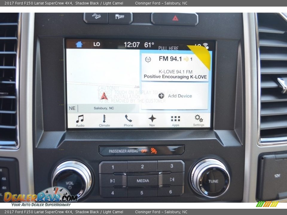 2017 Ford F150 Lariat SuperCrew 4X4 Shadow Black / Light Camel Photo #11