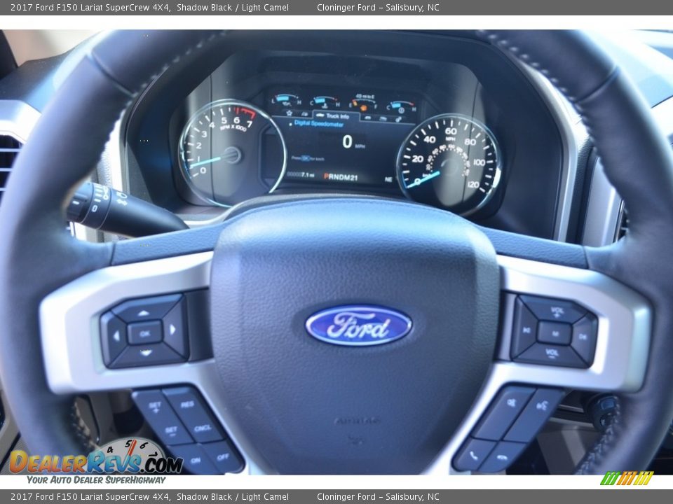 2017 Ford F150 Lariat SuperCrew 4X4 Shadow Black / Light Camel Photo #22