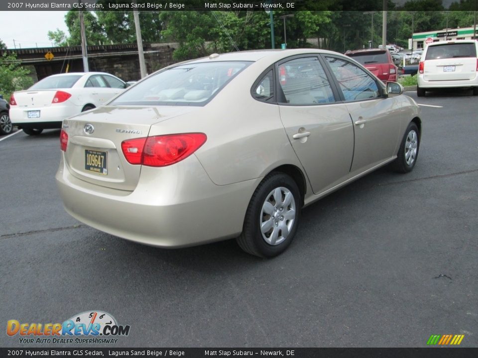 2007 Hyundai Elantra GLS Sedan Laguna Sand Beige / Beige Photo #6