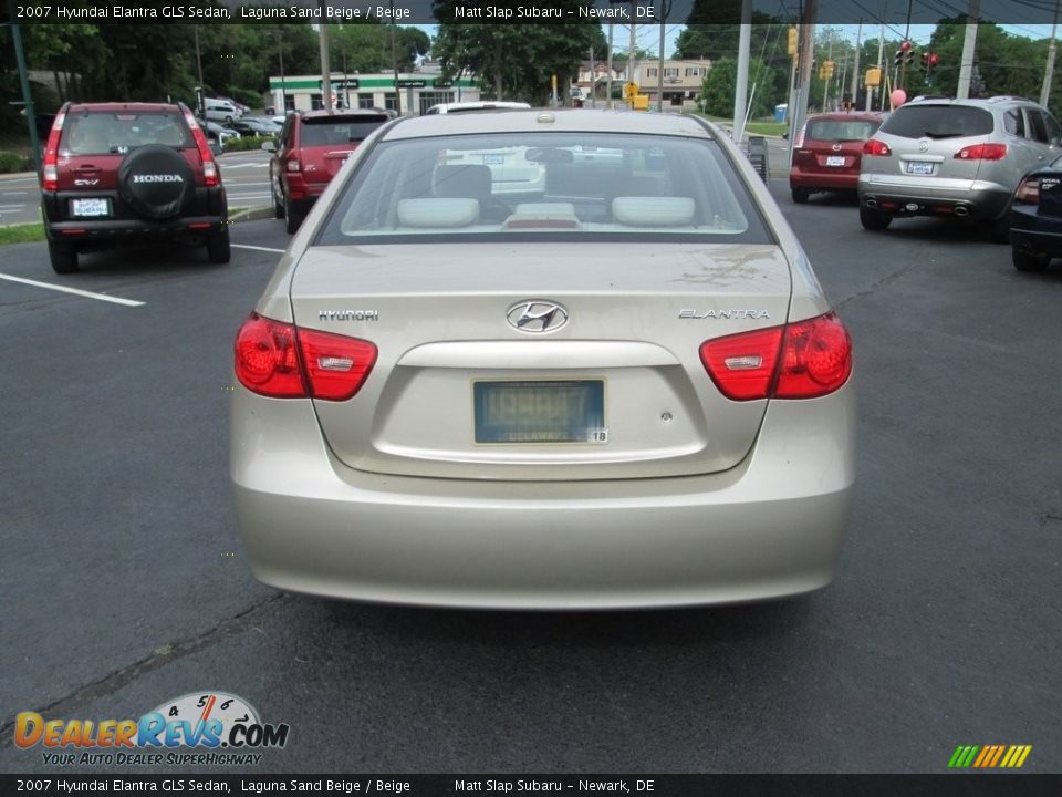 2007 Hyundai Elantra GLS Sedan Laguna Sand Beige / Beige Photo #7