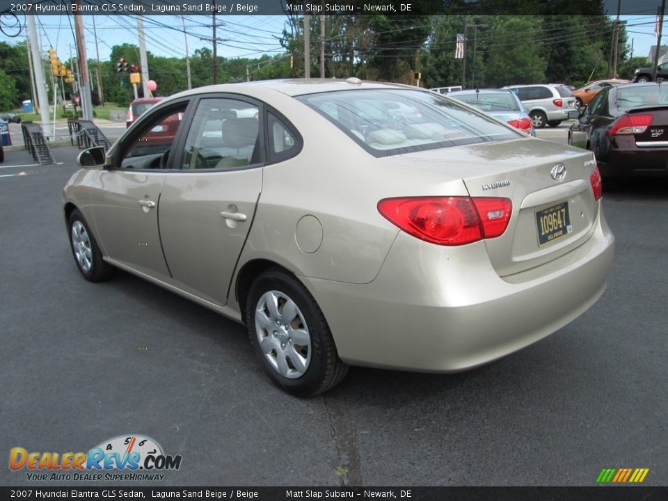 2007 Hyundai Elantra GLS Sedan Laguna Sand Beige / Beige Photo #8