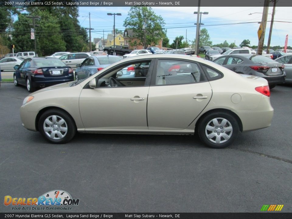 2007 Hyundai Elantra GLS Sedan Laguna Sand Beige / Beige Photo #9