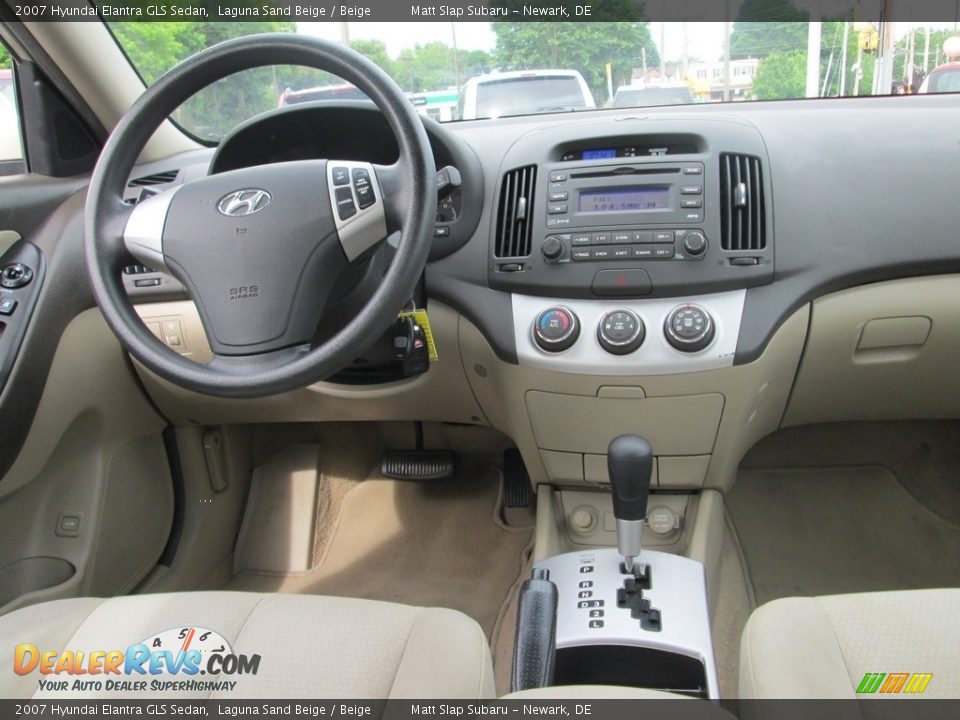 2007 Hyundai Elantra GLS Sedan Laguna Sand Beige / Beige Photo #10