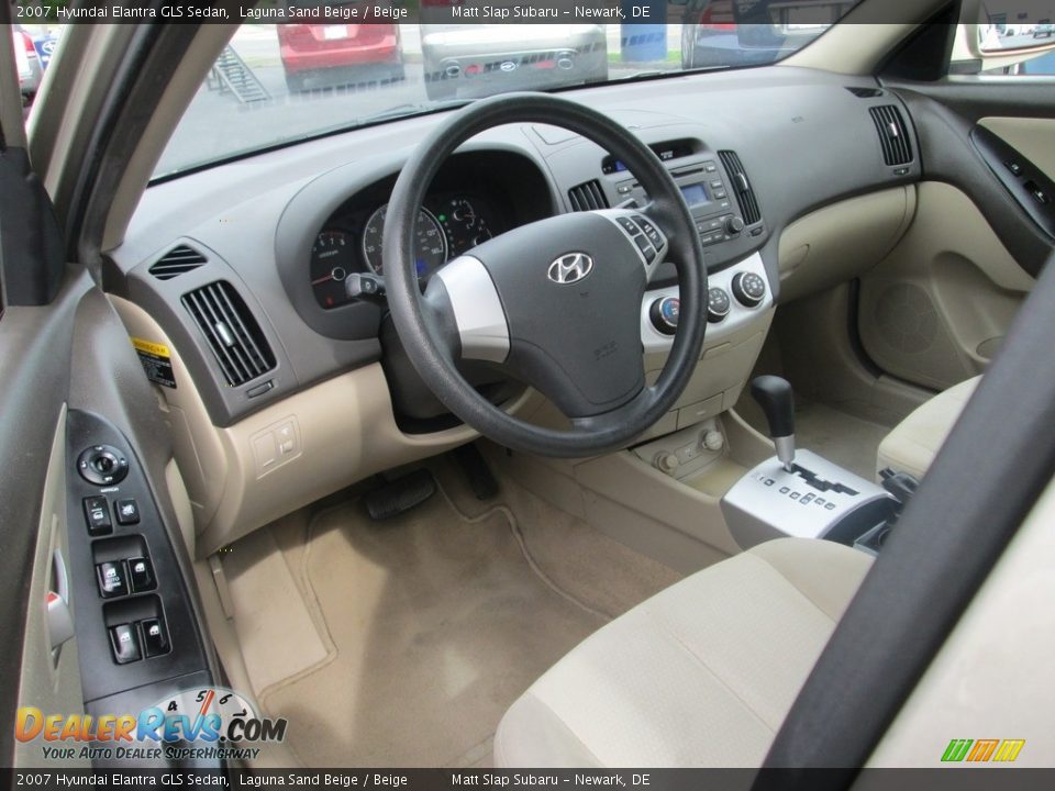 2007 Hyundai Elantra GLS Sedan Laguna Sand Beige / Beige Photo #11