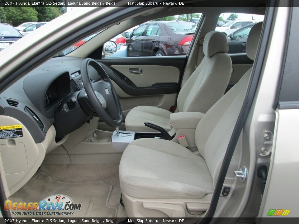 2007 Hyundai Elantra GLS Sedan Laguna Sand Beige / Beige Photo #12
