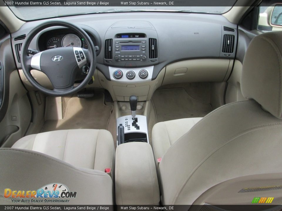 2007 Hyundai Elantra GLS Sedan Laguna Sand Beige / Beige Photo #23