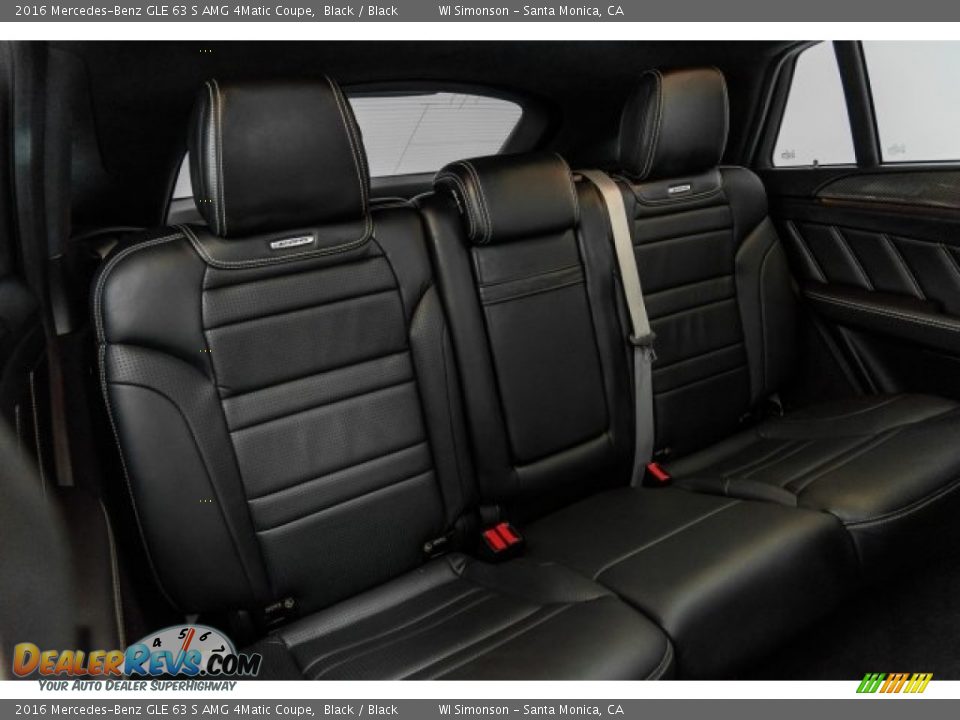 Rear Seat of 2016 Mercedes-Benz GLE 63 S AMG 4Matic Coupe Photo #16