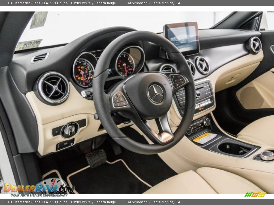2018 Mercedes-Benz CLA 250 Coupe Cirrus White / Sahara Beige Photo #6