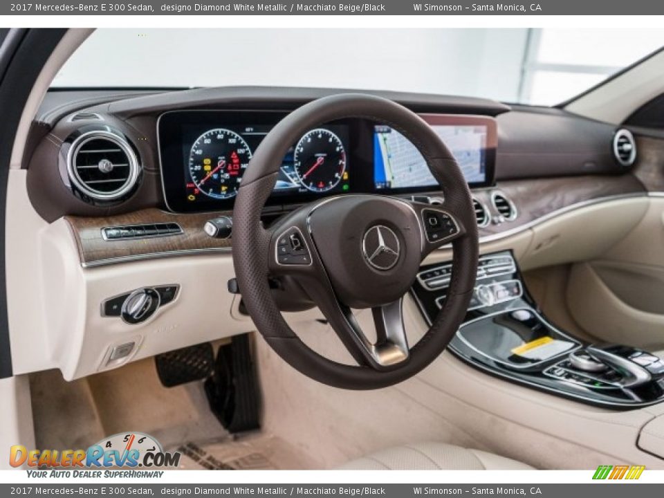 2017 Mercedes-Benz E 300 Sedan designo Diamond White Metallic / Macchiato Beige/Black Photo #6