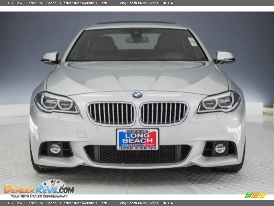2014 BMW 5 Series 550i Sedan Glacier Silver Metallic / Black Photo #2