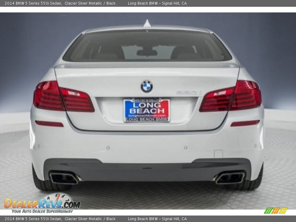 2014 BMW 5 Series 550i Sedan Glacier Silver Metallic / Black Photo #3