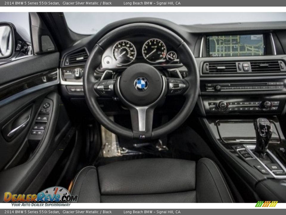 2014 BMW 5 Series 550i Sedan Glacier Silver Metallic / Black Photo #4