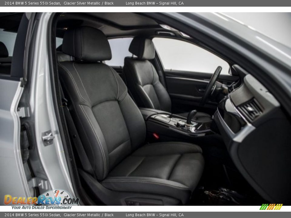 2014 BMW 5 Series 550i Sedan Glacier Silver Metallic / Black Photo #6