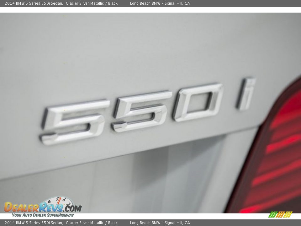 2014 BMW 5 Series 550i Sedan Glacier Silver Metallic / Black Photo #7
