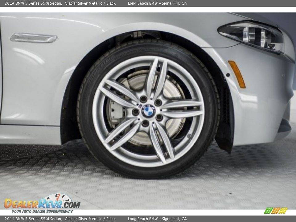 2014 BMW 5 Series 550i Sedan Glacier Silver Metallic / Black Photo #8