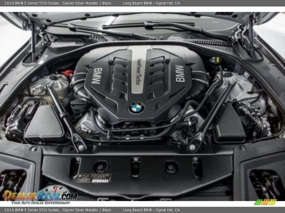 2014 BMW 5 Series 550i Sedan Glacier Silver Metallic / Black Photo #9