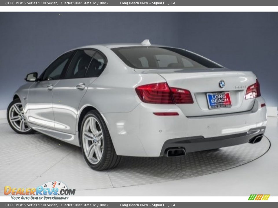 2014 BMW 5 Series 550i Sedan Glacier Silver Metallic / Black Photo #10