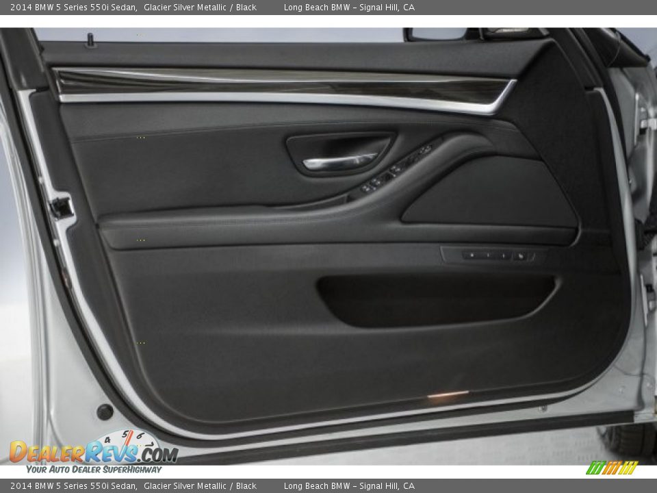 2014 BMW 5 Series 550i Sedan Glacier Silver Metallic / Black Photo #19