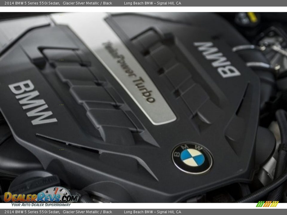2014 BMW 5 Series 550i Sedan Glacier Silver Metallic / Black Photo #24