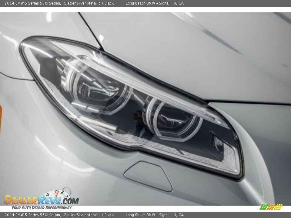 2014 BMW 5 Series 550i Sedan Glacier Silver Metallic / Black Photo #25