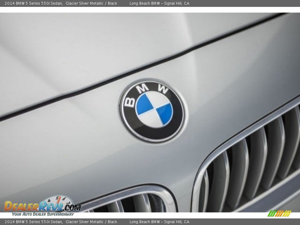 2014 BMW 5 Series 550i Sedan Glacier Silver Metallic / Black Photo #26