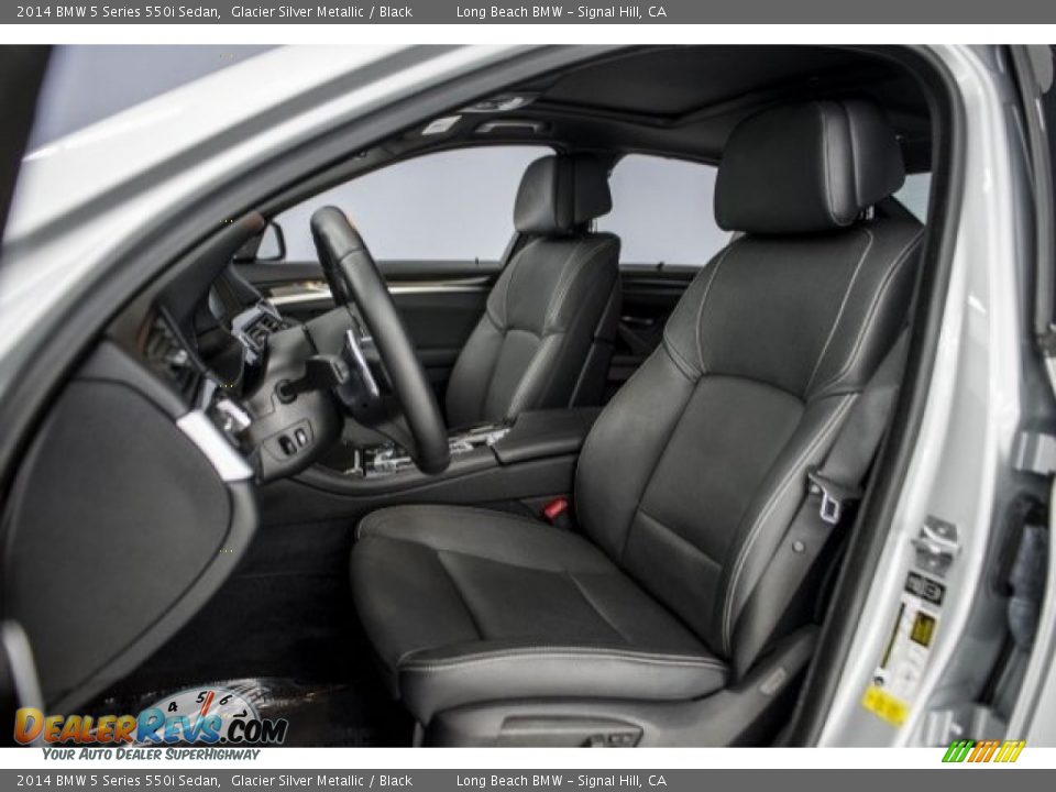 2014 BMW 5 Series 550i Sedan Glacier Silver Metallic / Black Photo #28