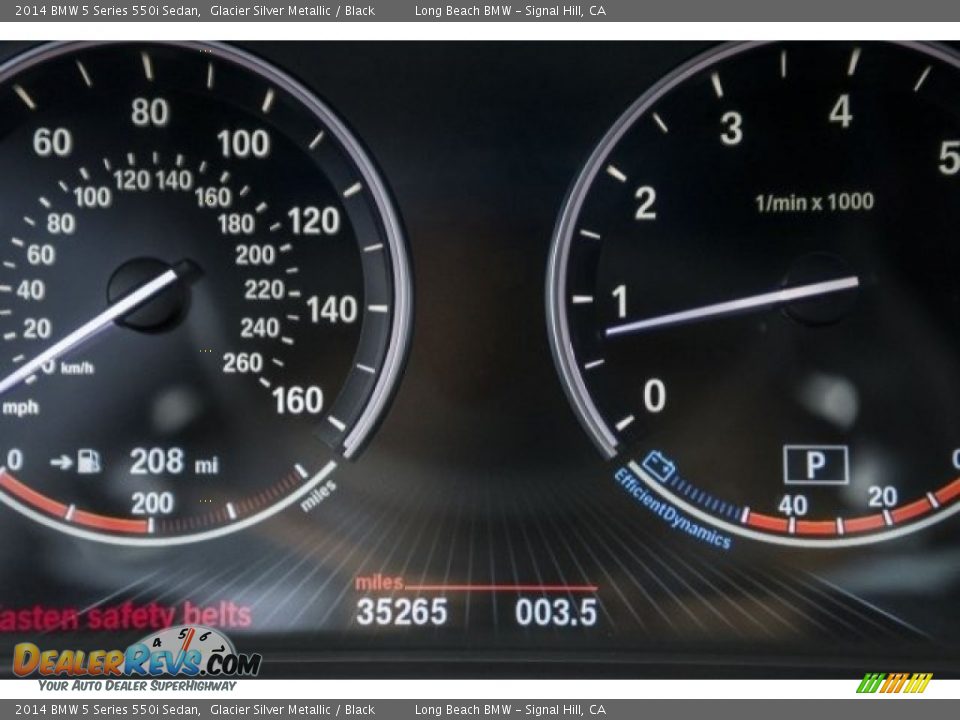 2014 BMW 5 Series 550i Sedan Glacier Silver Metallic / Black Photo #29