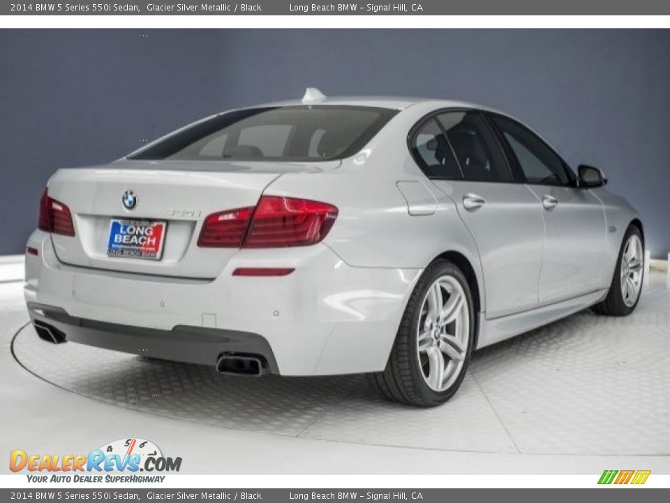 2014 BMW 5 Series 550i Sedan Glacier Silver Metallic / Black Photo #30