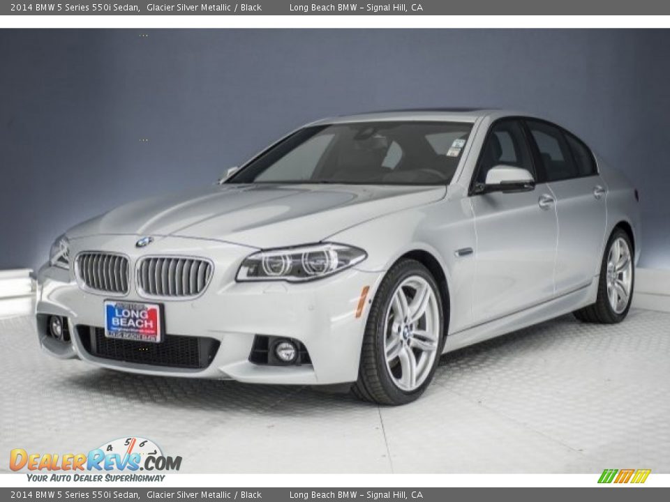 2014 BMW 5 Series 550i Sedan Glacier Silver Metallic / Black Photo #31