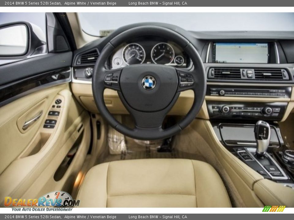 2014 BMW 5 Series 528i Sedan Alpine White / Venetian Beige Photo #4