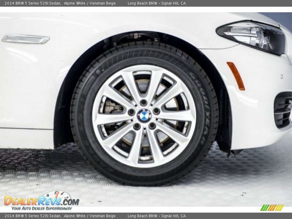 2014 BMW 5 Series 528i Sedan Alpine White / Venetian Beige Photo #8