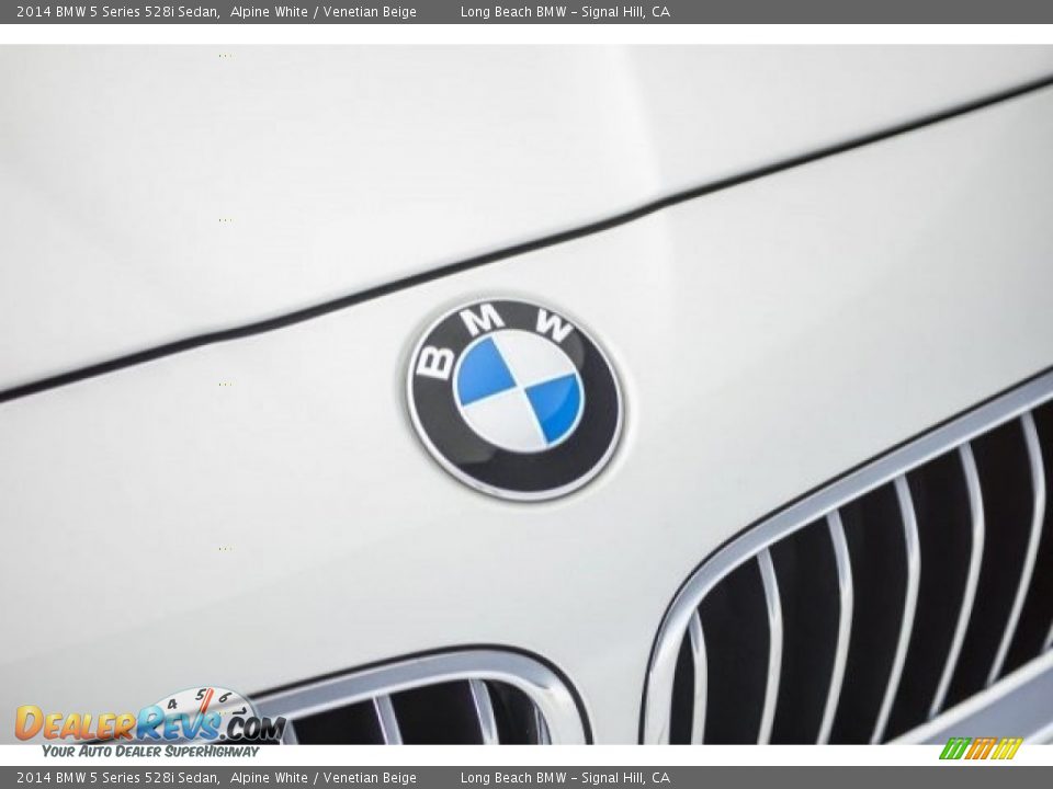 2014 BMW 5 Series 528i Sedan Alpine White / Venetian Beige Photo #26