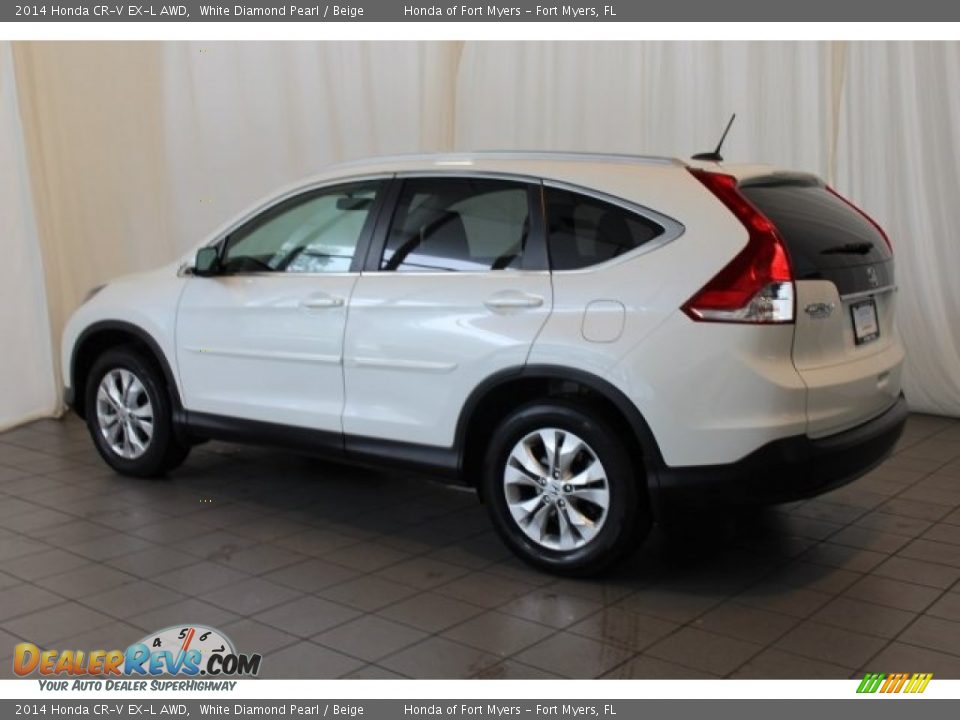 2014 Honda CR-V EX-L AWD White Diamond Pearl / Beige Photo #5