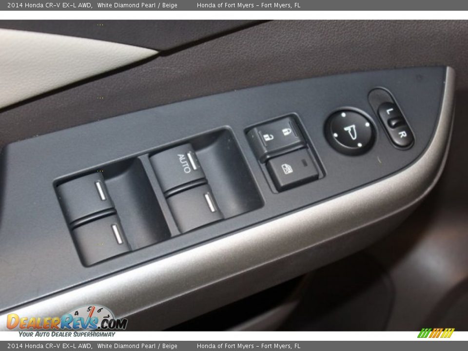 2014 Honda CR-V EX-L AWD White Diamond Pearl / Beige Photo #12