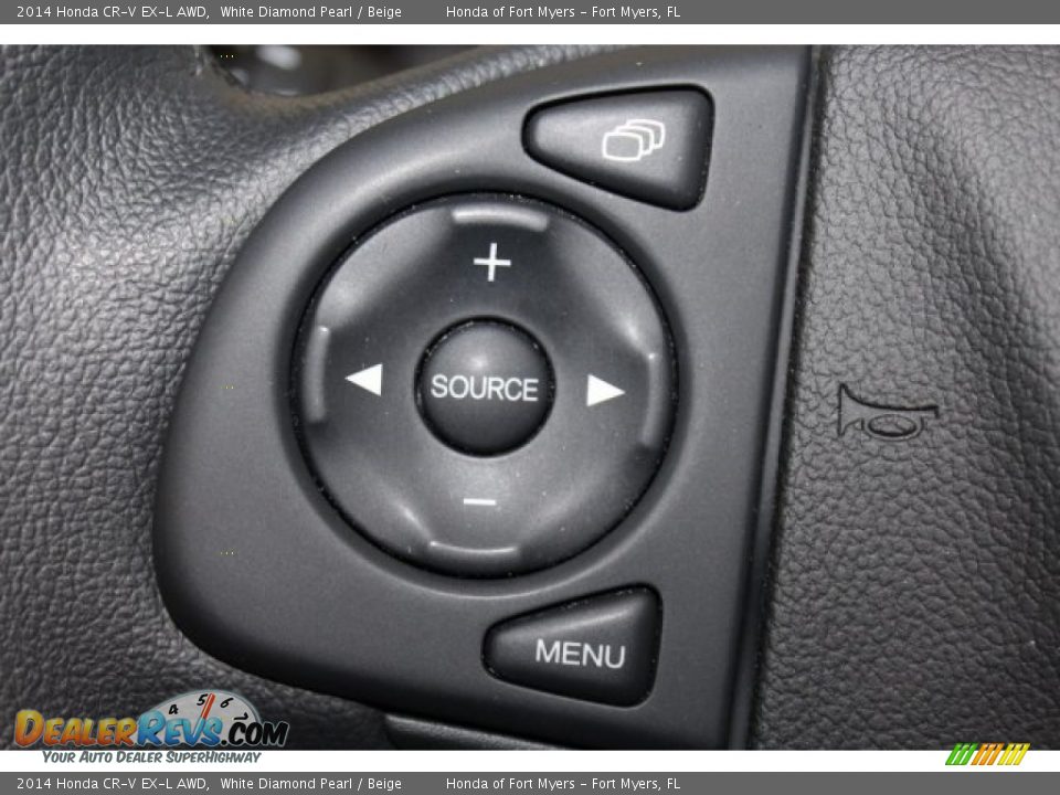 2014 Honda CR-V EX-L AWD White Diamond Pearl / Beige Photo #15