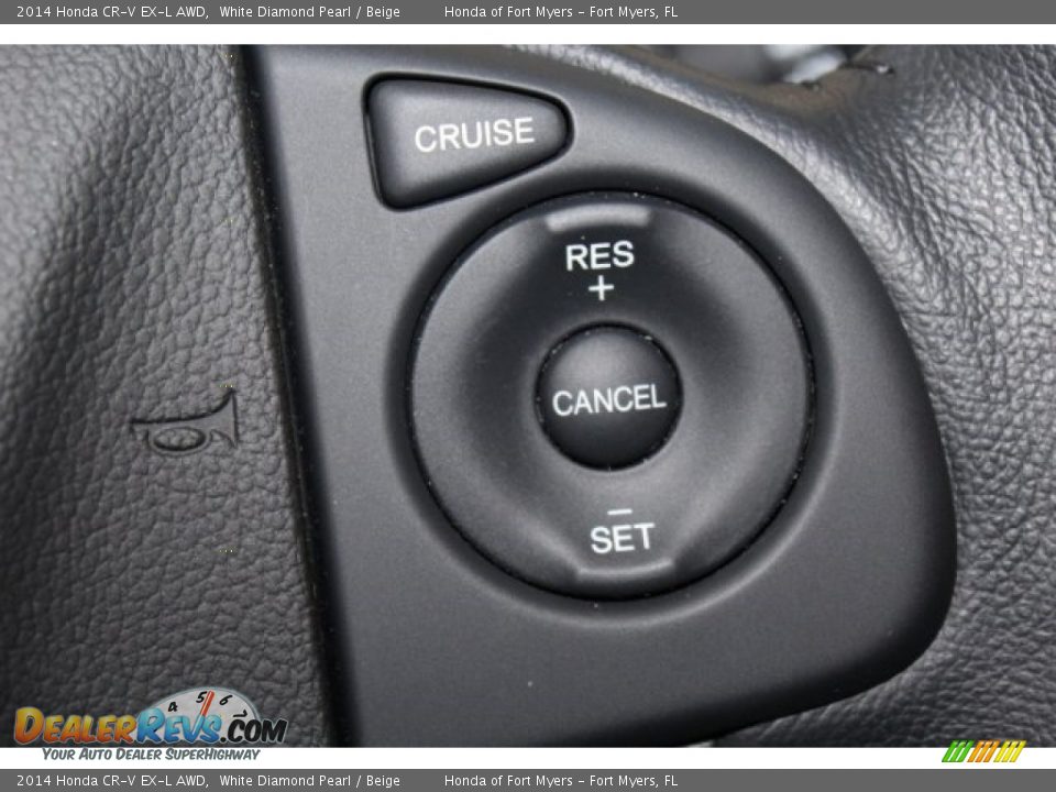 2014 Honda CR-V EX-L AWD White Diamond Pearl / Beige Photo #16