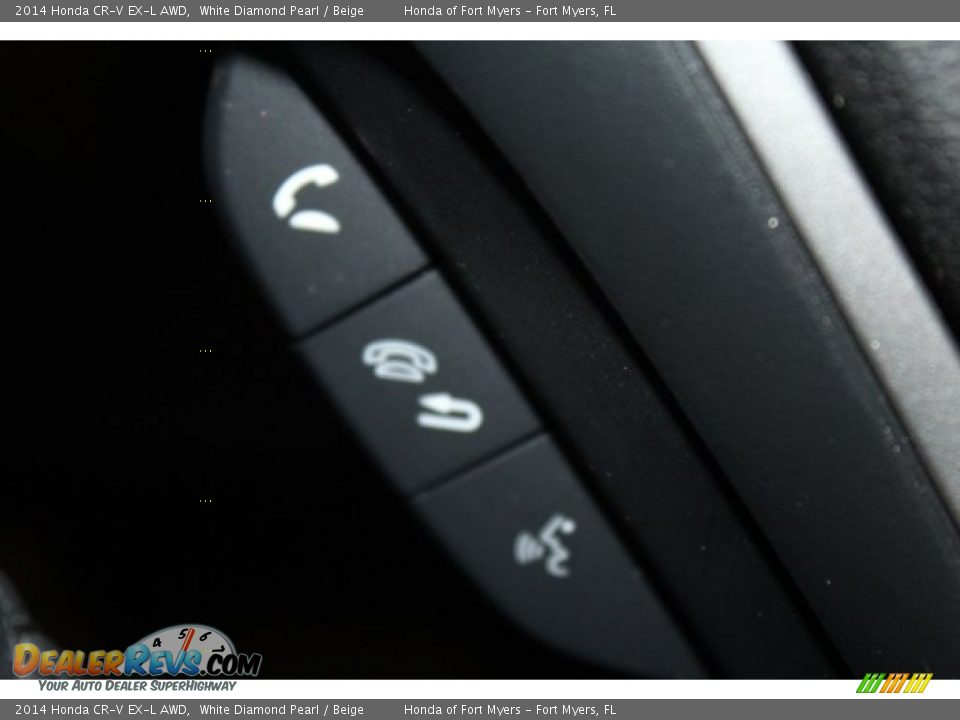 2014 Honda CR-V EX-L AWD White Diamond Pearl / Beige Photo #17