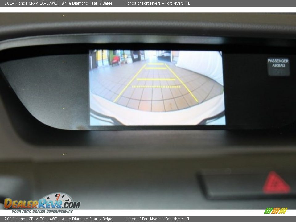 2014 Honda CR-V EX-L AWD White Diamond Pearl / Beige Photo #20