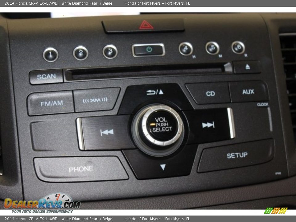 2014 Honda CR-V EX-L AWD White Diamond Pearl / Beige Photo #21