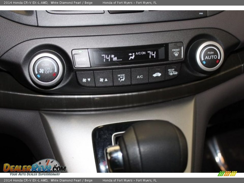 2014 Honda CR-V EX-L AWD White Diamond Pearl / Beige Photo #22