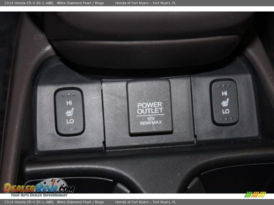 2014 Honda CR-V EX-L AWD White Diamond Pearl / Beige Photo #24