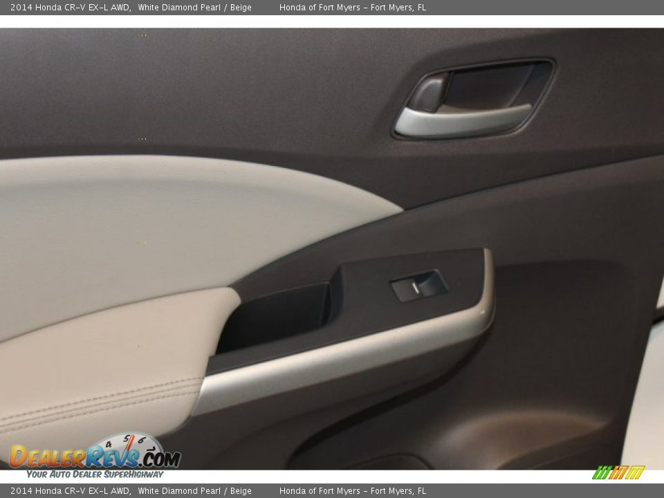 2014 Honda CR-V EX-L AWD White Diamond Pearl / Beige Photo #26