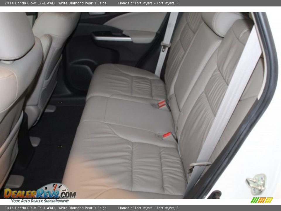 2014 Honda CR-V EX-L AWD White Diamond Pearl / Beige Photo #27