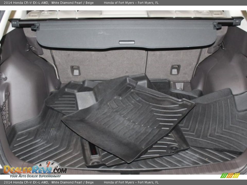 2014 Honda CR-V EX-L AWD White Diamond Pearl / Beige Photo #28